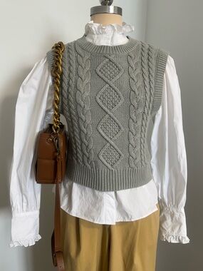 ARITZIA Merino Wool & Cotton Knit Vest